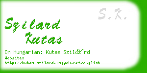 szilard kutas business card